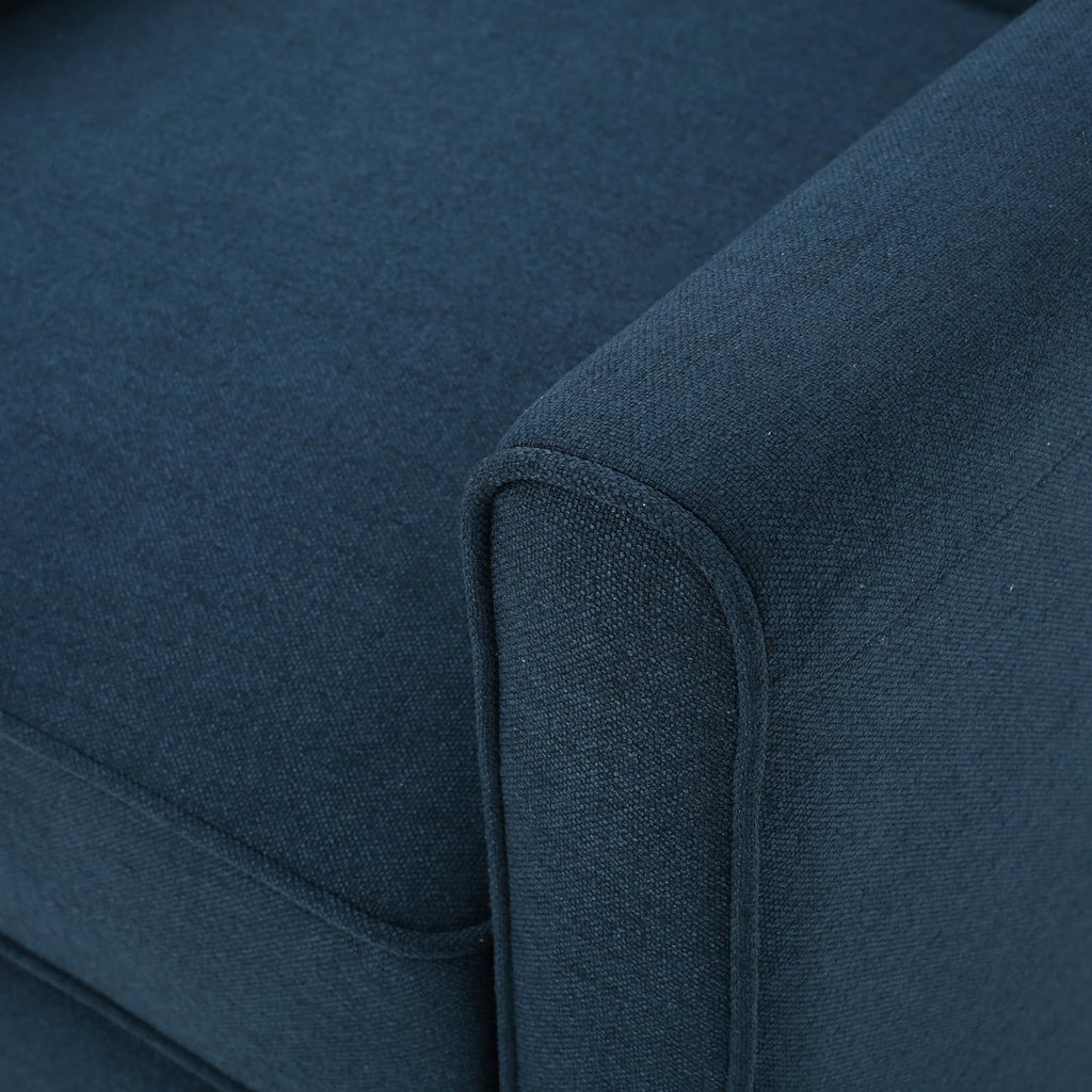 Dark Blue Fabric Recliner Club Chair F89945