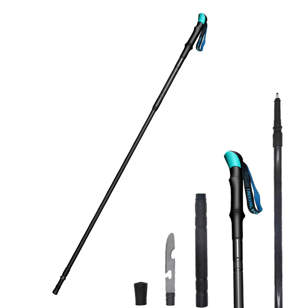 Telescopic Trekking Poles Collapsible Walking Stick Aluminum Alloy Z6519