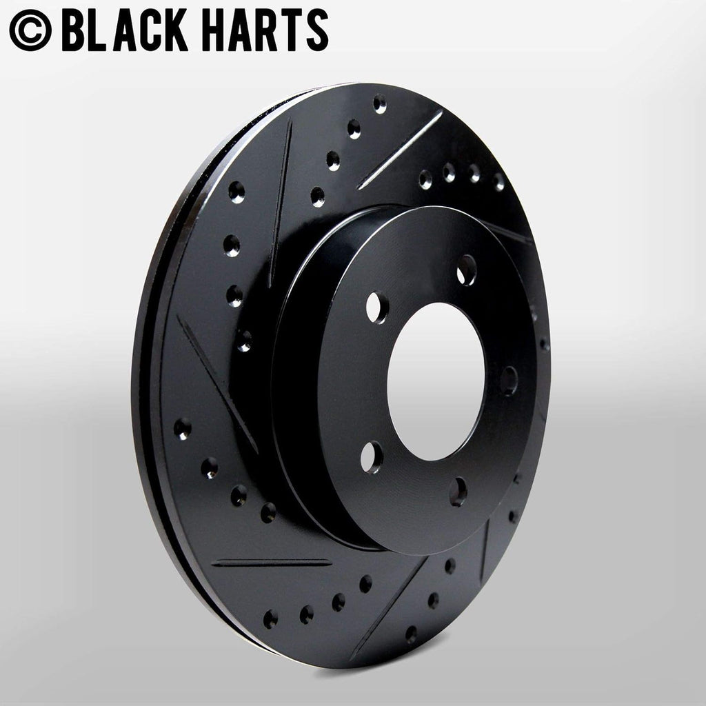 Black Hart Drill/Slot Disc Brake Rotors and Heavy Duty Pad N14260