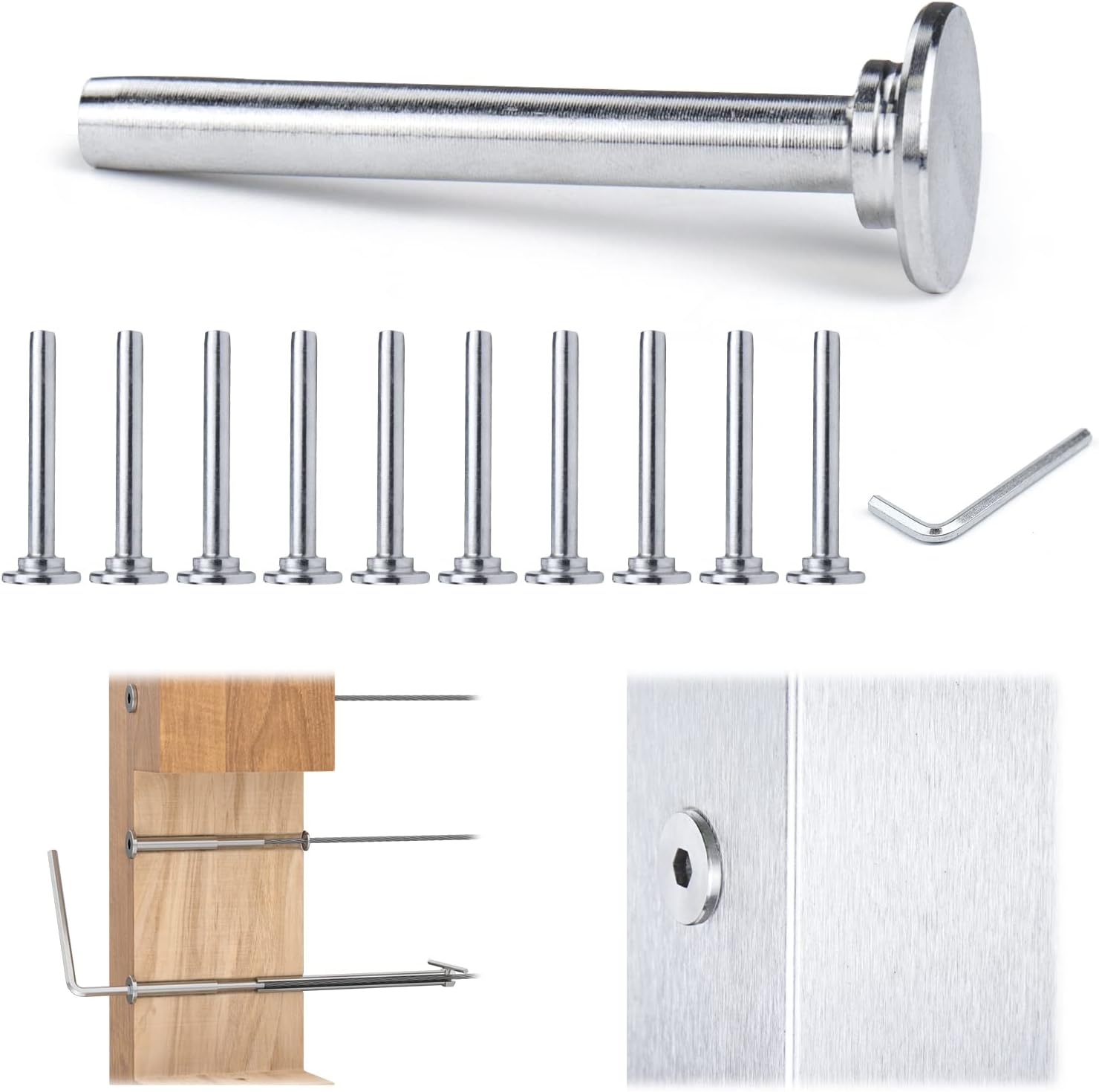 10Pack T316 Stainless Steel Cable Railing Kit G28304