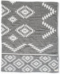 100% Cotton Silver Grey Throw Blanket Turkish Towel Z50171
