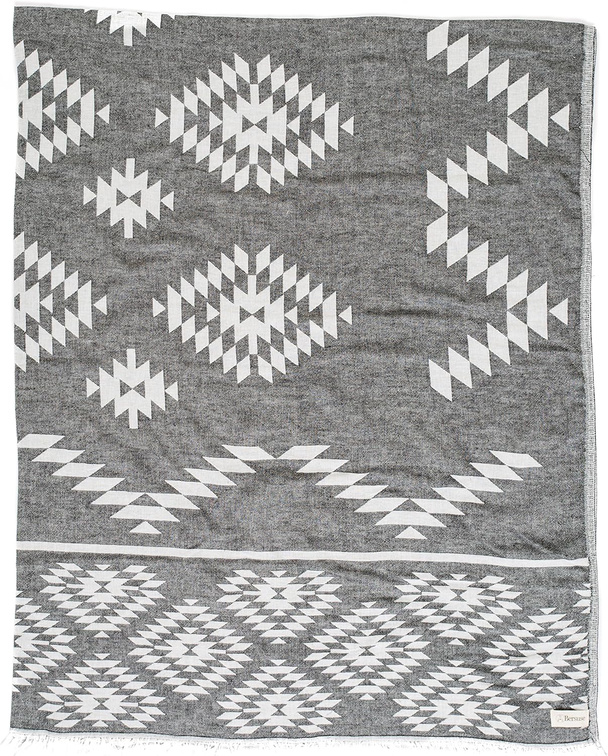 100% Cotton Silver Grey Throw Blanket Turkish Towel Z50171