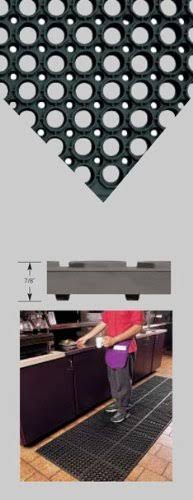 Heavy-Duty Anti-Fatigue Rubber Mat 36 x 60 Terra Cotta F52009