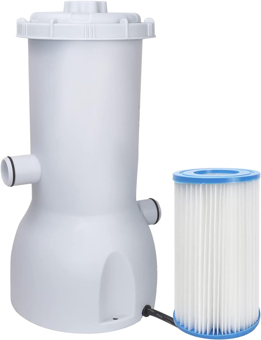 1000 GPH Clear Cartridge Filter Pump for Above Ground Pools, 110-120V with GFCI, Pack of 2 B29614