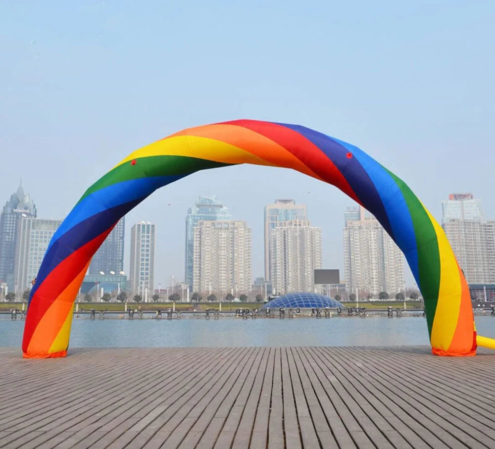 10M Inflatable Rainbow Arch with PU Coated with 110V Blower W137