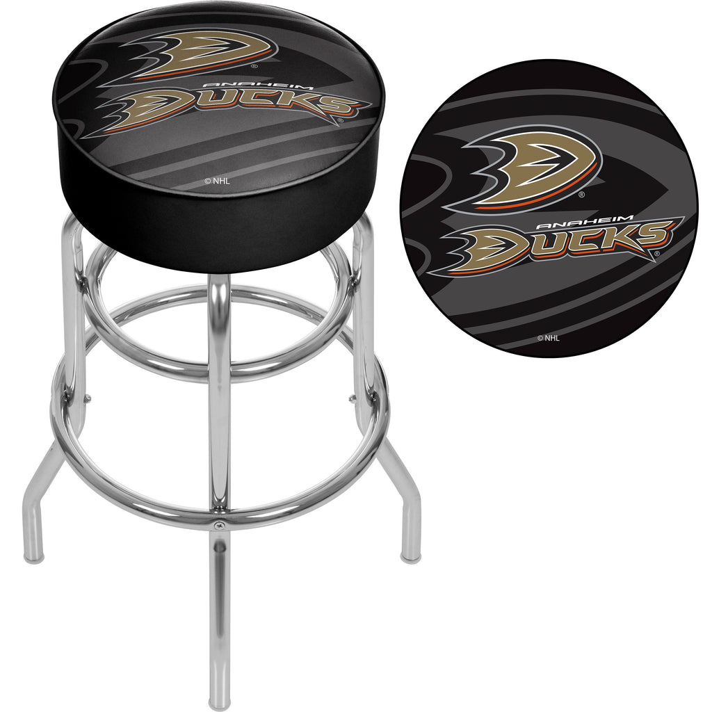 Chicago Blackhawks Chrome Swivel Bar Stool H934