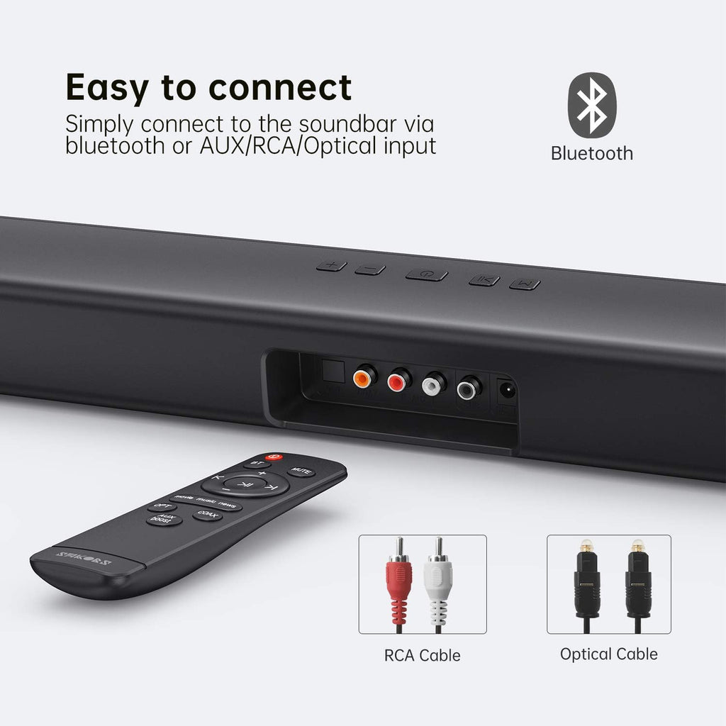 29 Inch Soundbar with Bluetooth Optical Aux Remote Control K873