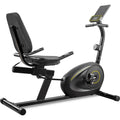 Black Metal Exercise Bike with 8-Level Resistance and LCD Screen Q52140