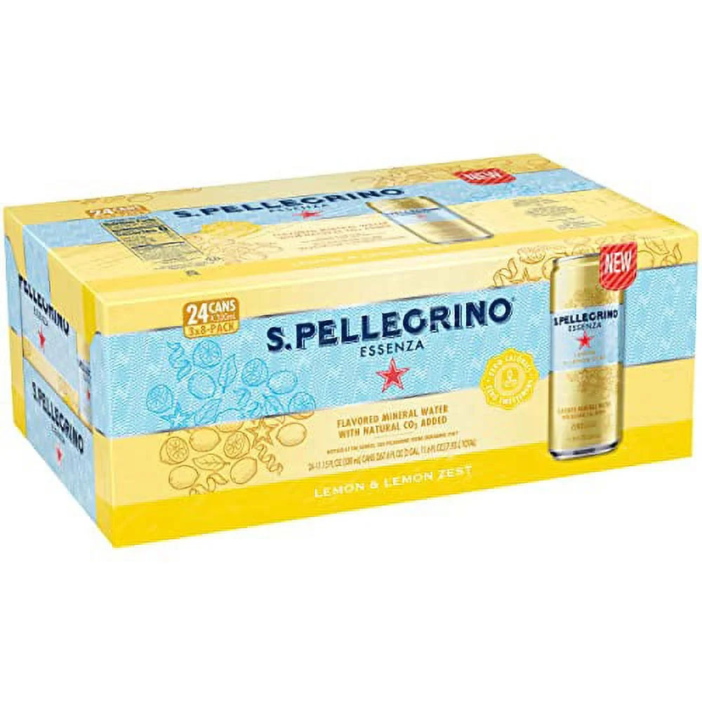 Lemon Zest Flavored Mineral Water, 11.15 fl oz. Cans (24 Count) M1503