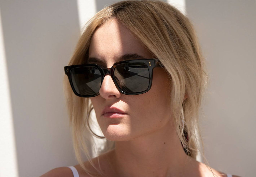 West Kola Tortoise Green Polarized 55 Sunglasses S666