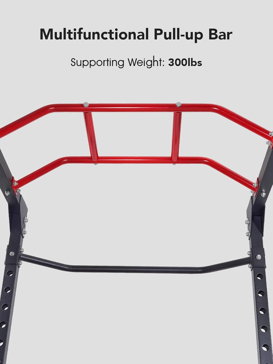 Power Cage Squat Rack with J-Hooks Heavy Duty 1000 lbs Capacity Q549