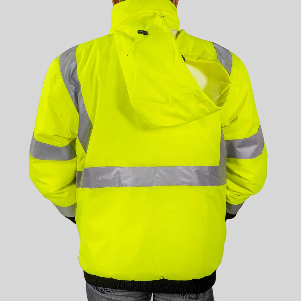 XL Size High Visibility Reflective Winter Bomber Jacket H651268