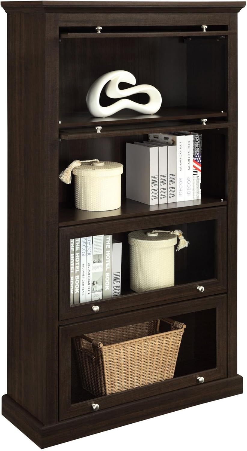 Espresso 4 Shelf Barrister Bookcase U2692