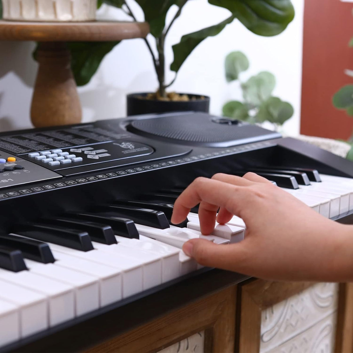 61 Key Keyboard Piano with LCD Display, 255 Sounds, Microphone, 3.5mm Audio Cable, 24 Demo Songs Z6014