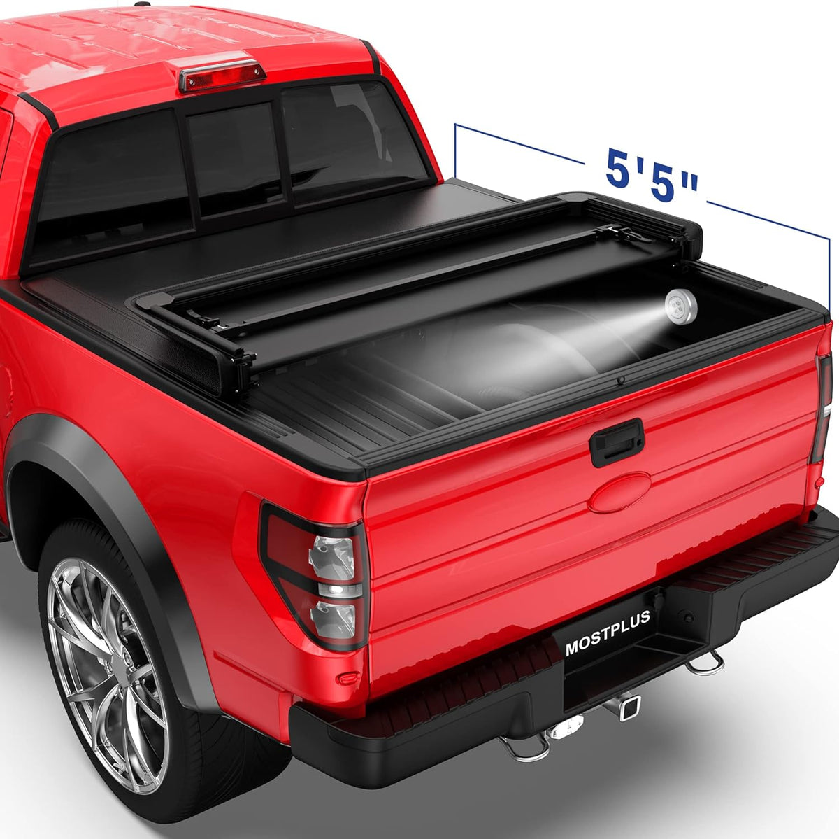 Tri-Fold Soft Truck Bed Tonneau Cover E3393