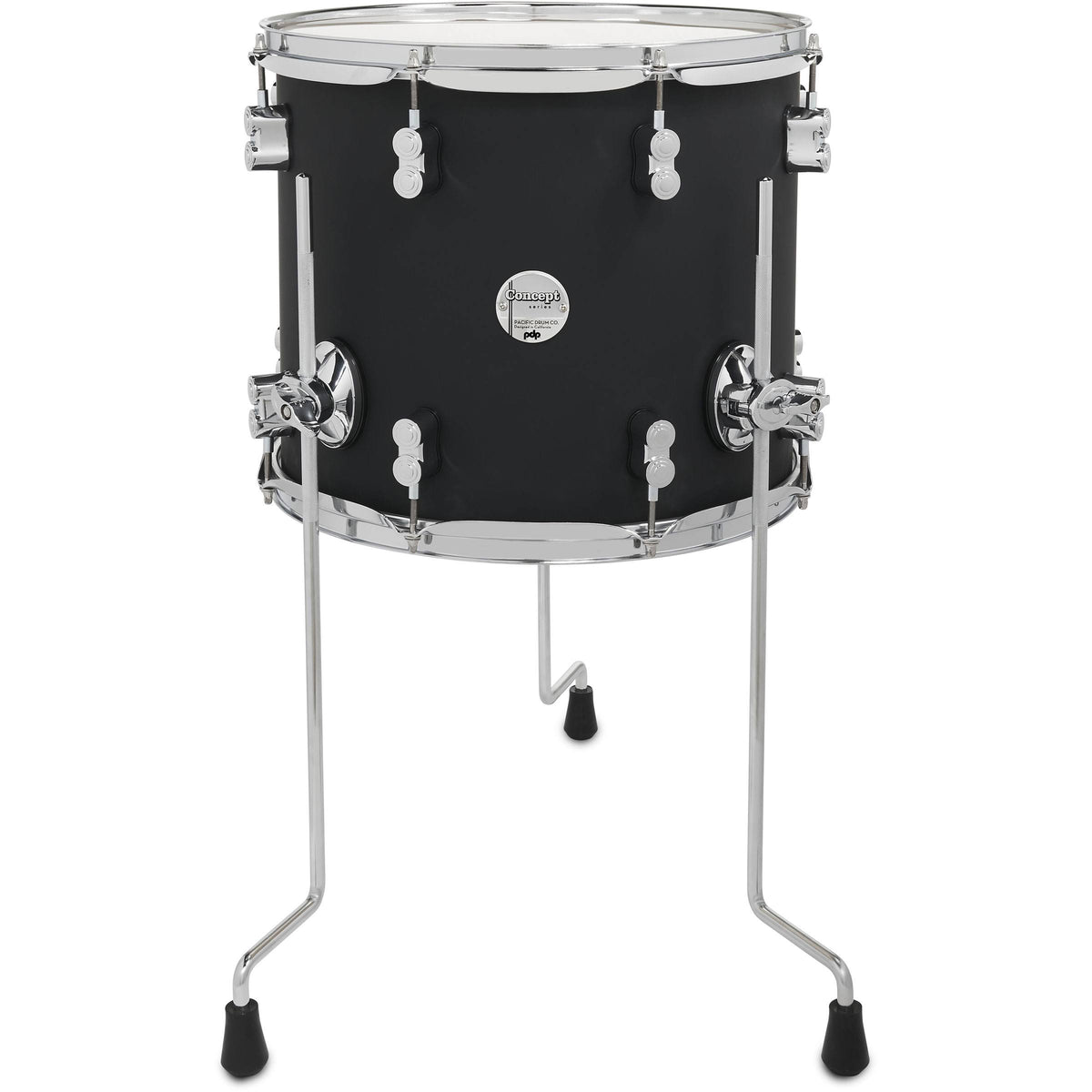 Satin Black Maple Floor Tom V70490