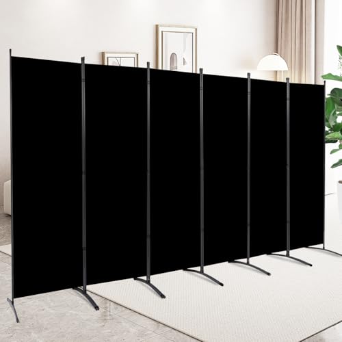 Grey 3 Panel Folding Room Divider Screen with Metal Frame Q13479