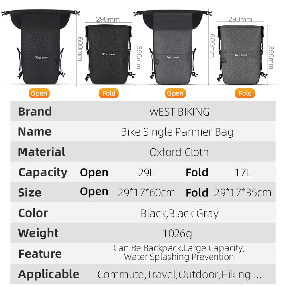 Bike Rear Seats Bag G772