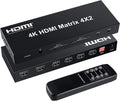 4 in 2 Out HDMI Matrix Switch with Optical & L/R Audio Output L845539