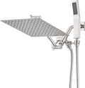 10 Inch All Metal Rain Shower Head With Handheld, High Pressure Dual Shower Head Combo With Adjustable Extension Arm, 70" Flexible Hose, 3-Way Diverter (Chrome) P83387
