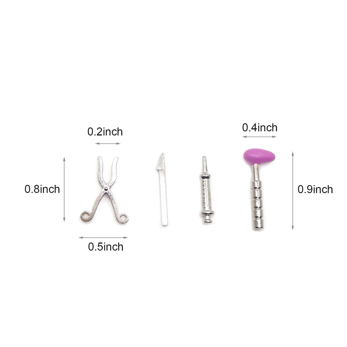 5Pcs 1/12 Dollhouse Mini Stethoscope Hospital Accessories Toys Set R48729