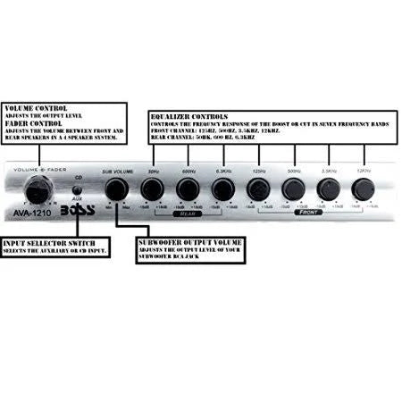 7 Band Car Equalizer with Subwoofer Output J786728
