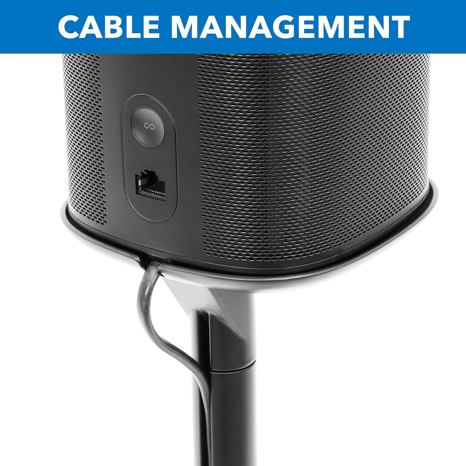 Matte Black Speaker Floor Stand K43355