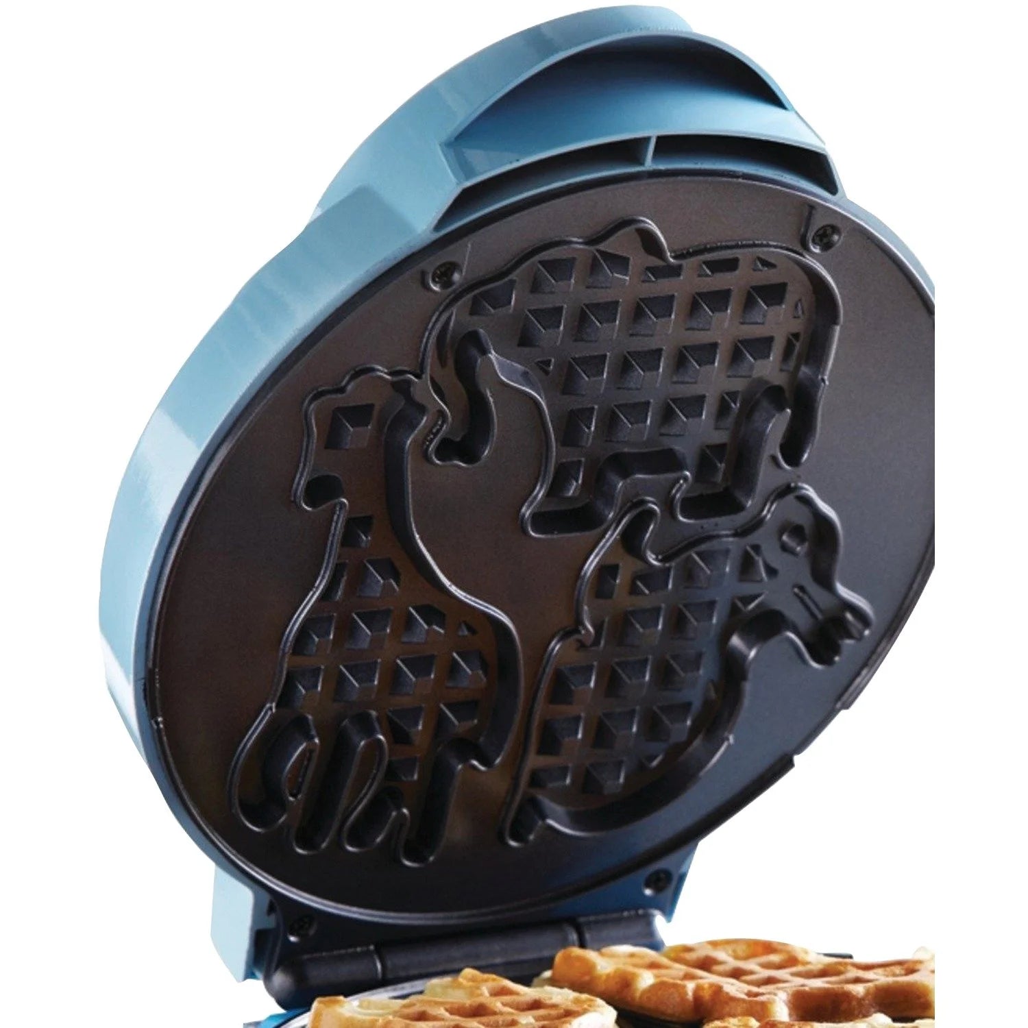 Blue Non-Stick Animal Shape Waffle Maker K47664