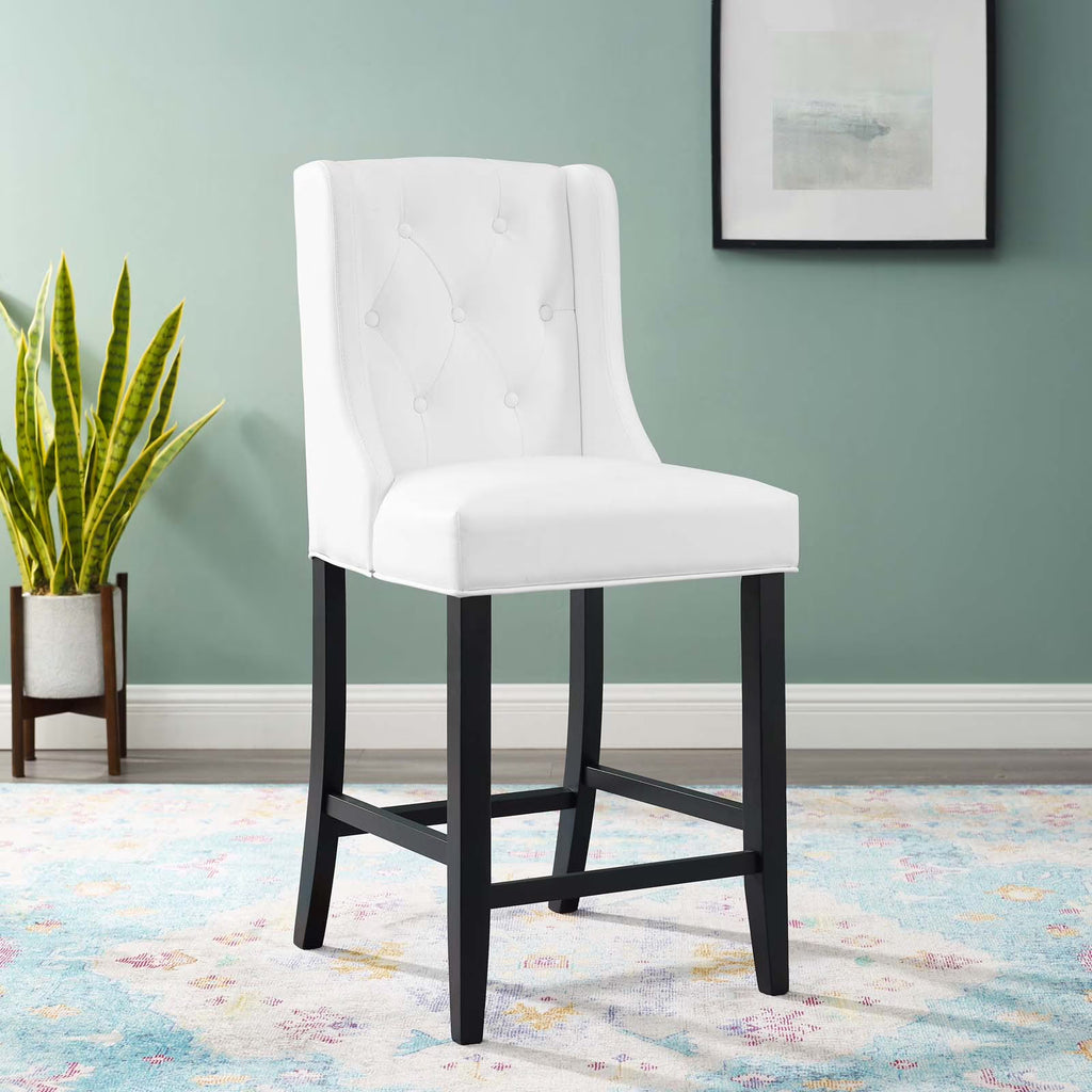White Faux Leather Counter Stool M405