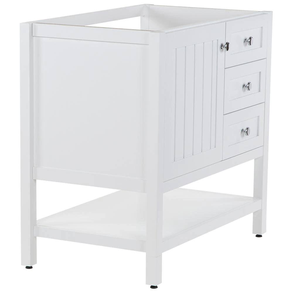 White 36 in. W x 22 in. D x 34 in. H Bath Vanity Cabinet R577826