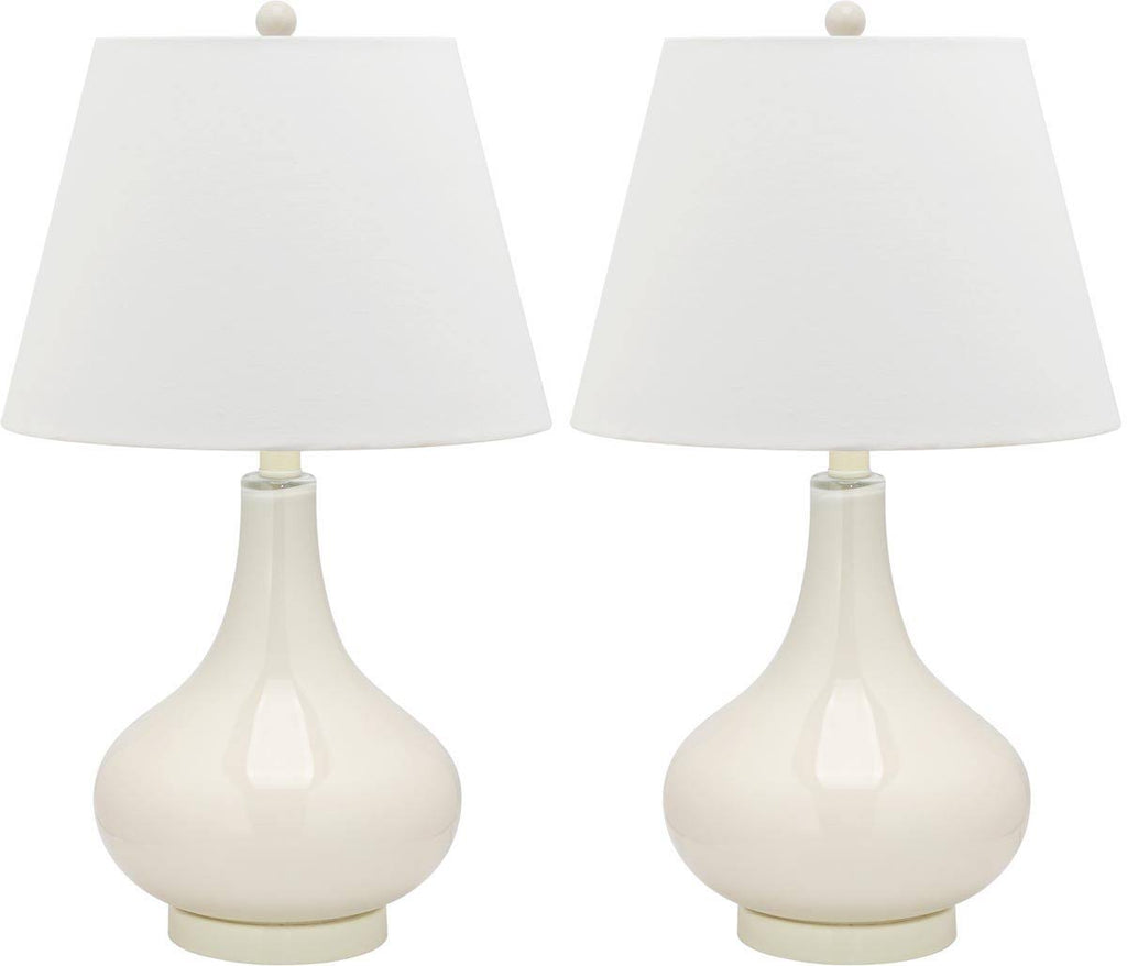 Marine Blue Glass Lamp Set of 2 W303