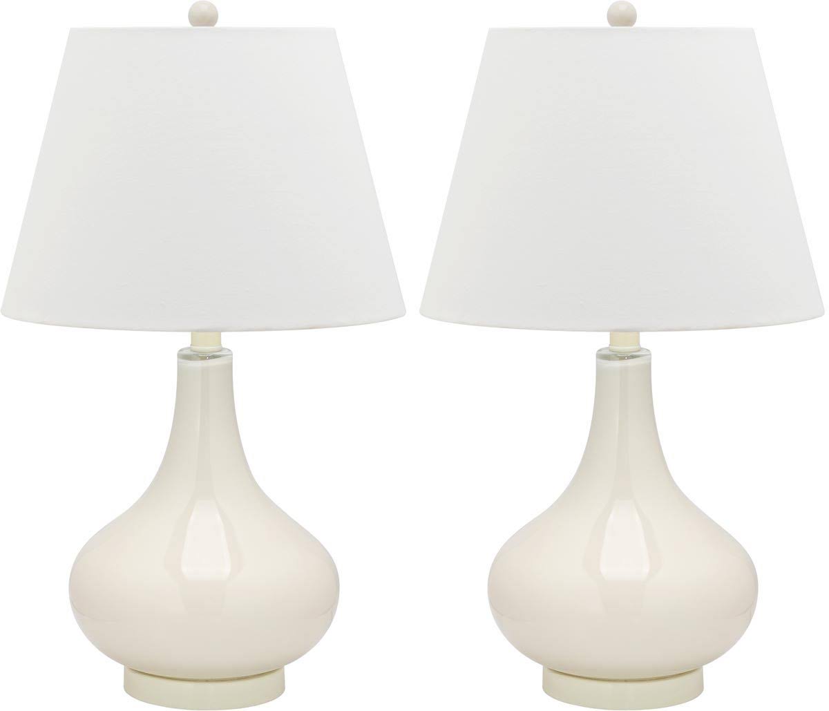 Marine Blue Glass Lamp Set of 2 W303