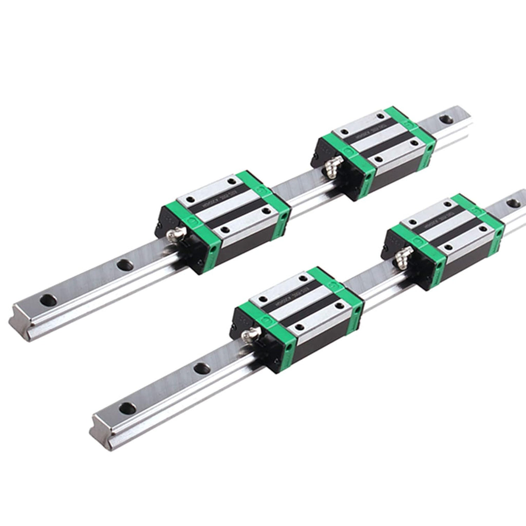 Linear Rail 2X HGR20-1000mm Slide Guideway + 4X HGH20CA Bearing Block Carriage for DIY CNC D187