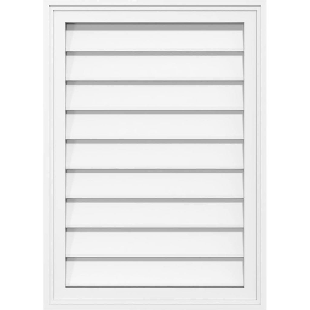 PVC Vertical Surface Mount Gable Vent with Brickm A4661