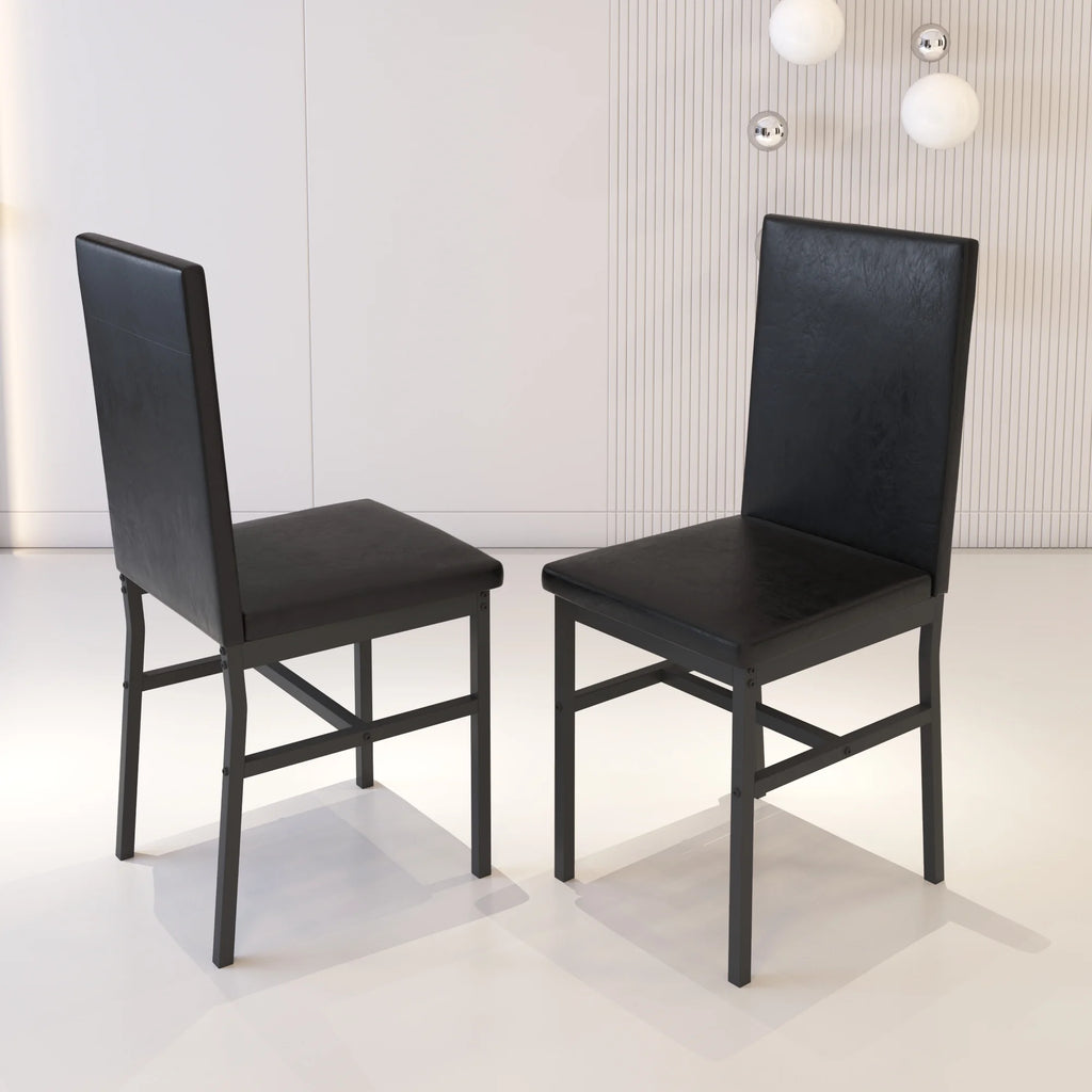 5 Piece Black Dining Table and Chairs Set R746432
