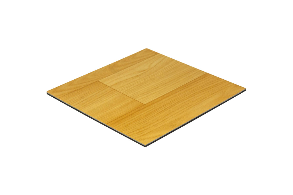 Clear Display Case with Simulated Wood Floor I168