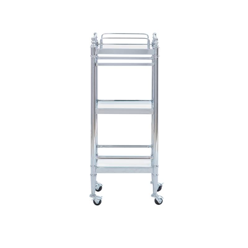Metal and Glass Cart in Chrome R4344