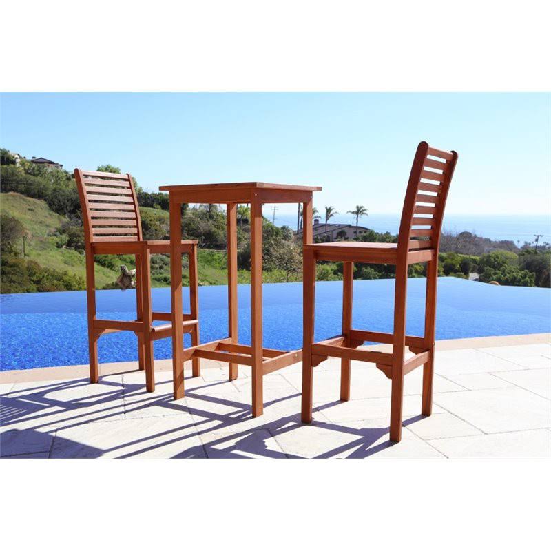 3 Piece Wood Patio Dining Set V519518