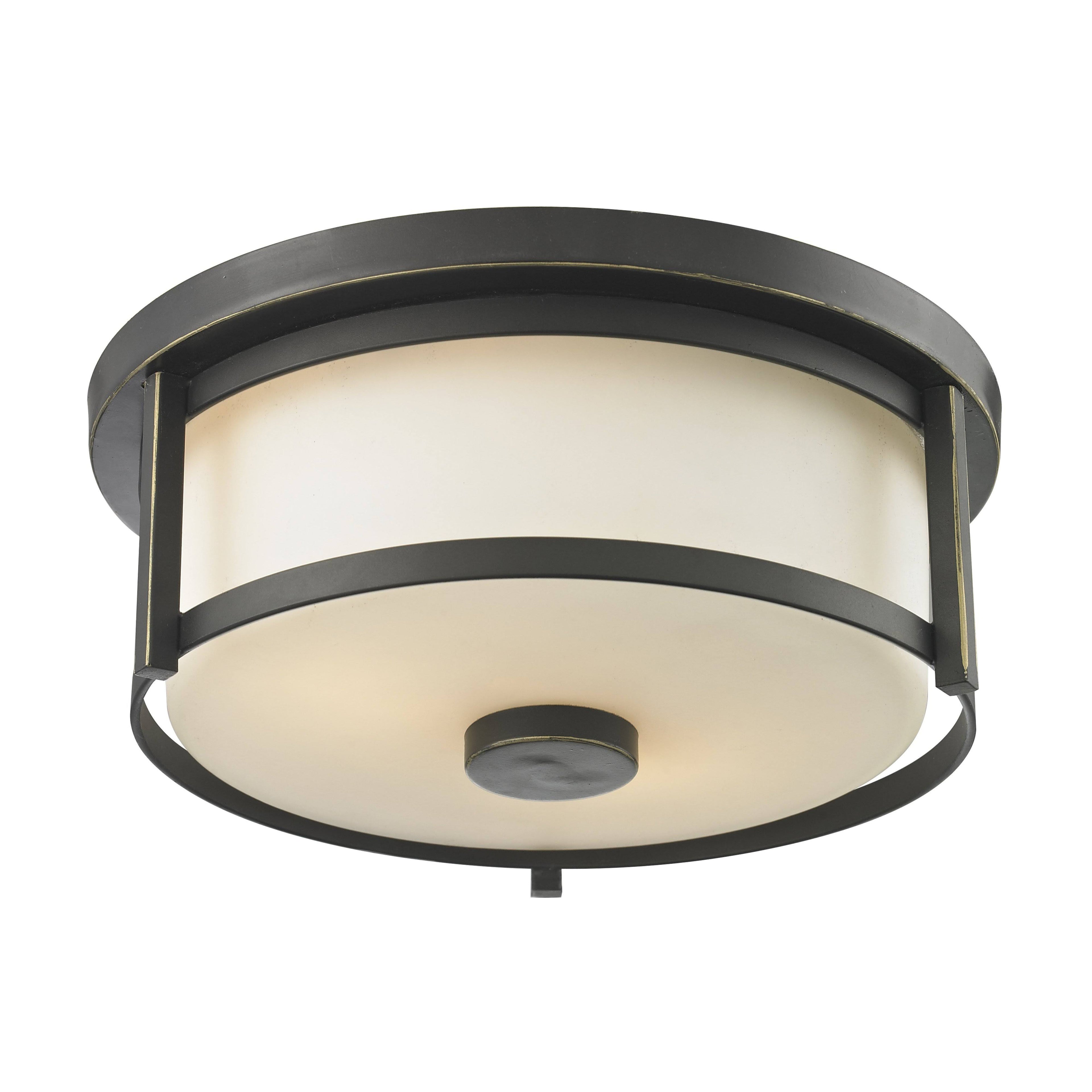 Olde Bronze 2 Light Flush Mount S20266