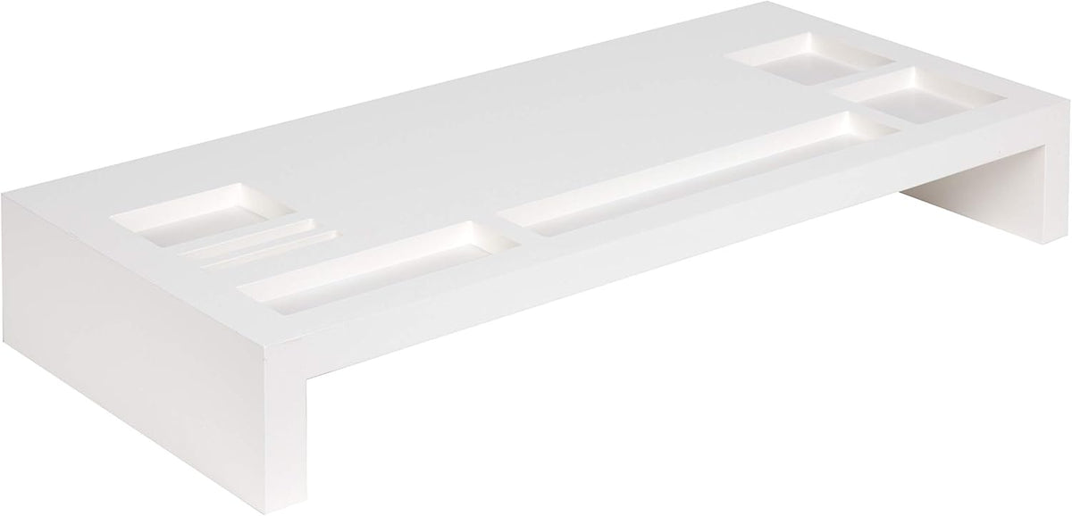 Black Wood Monitor Riser Desk Organizer, Pack of 2 O374