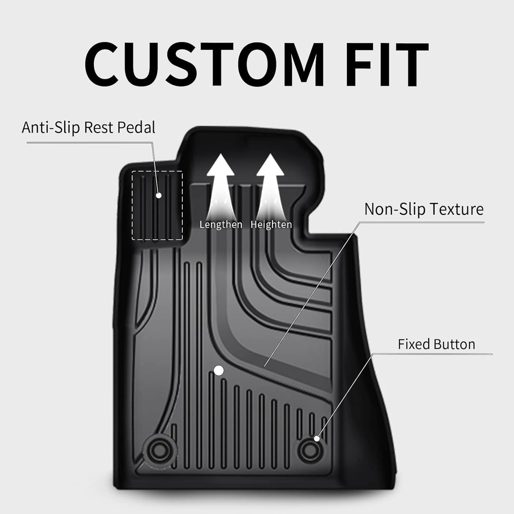 All Weather Car Floor Mats Front & 2nd Seat Floor Liners F319