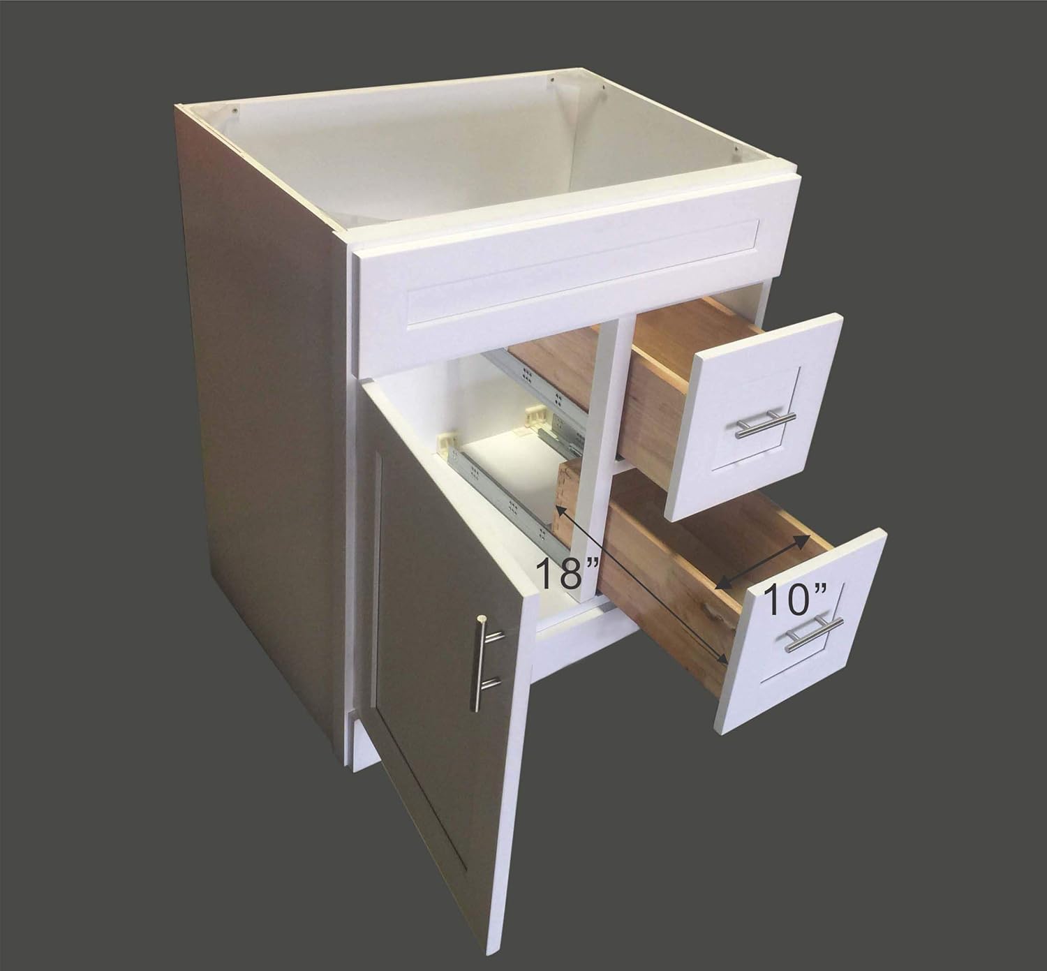 White Shaker Single-sink Bathroom Vanity Base Cabinet 30 Wide x 21 Deep Y8810