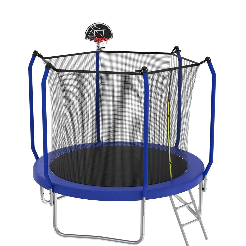 10FT Trampoline with Basketball Hoop and Enclosure Net P254287
