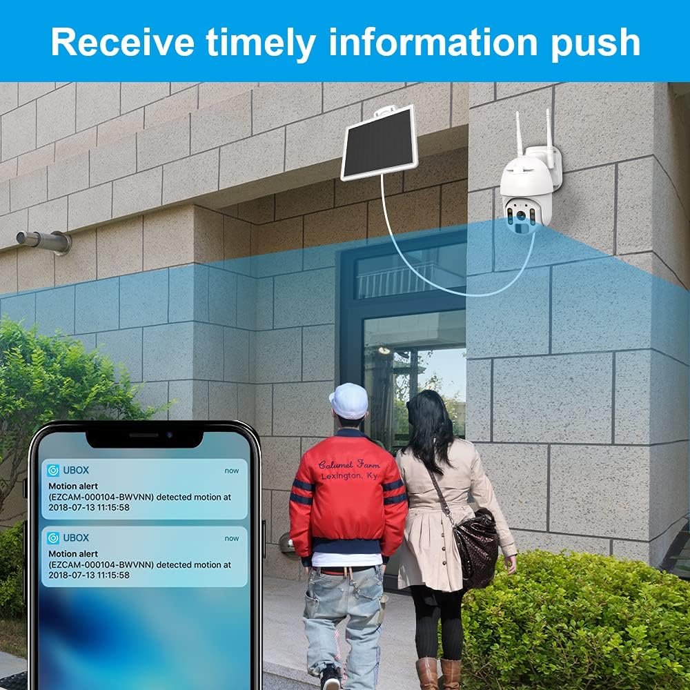 Wireless Solar Rechargeable PTZ Security Camera with Color Night Vision I512111
