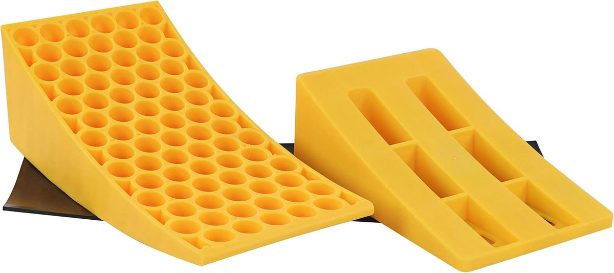 2 Camper Leveling Blocks and Chock Blocks Kit with Anti-Slip Rubber Mats and Storage Bag W82572