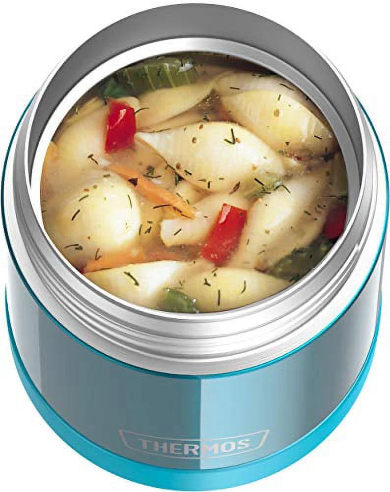 Teal 10 Ounce Stainless Steel Vacuum Insulated Kids Food Jar with Folding Spoon S88619