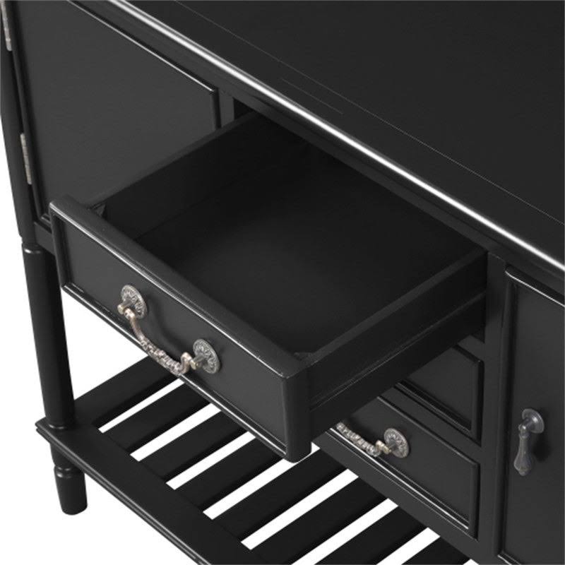 Blue Console Table with 3 Drawers A41086
