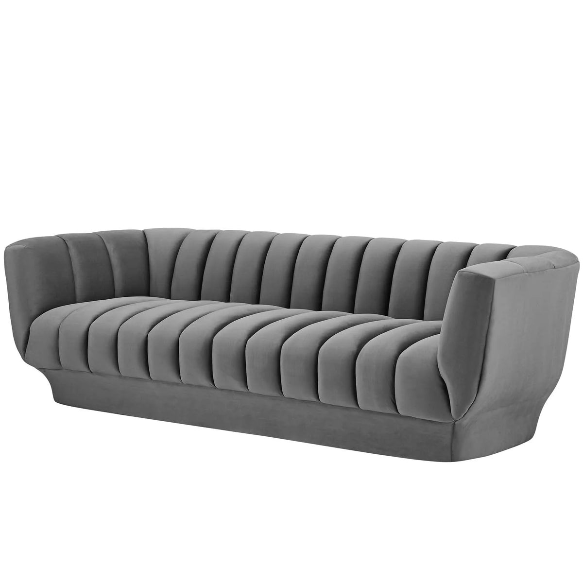 Grey Velvet Sofa J536