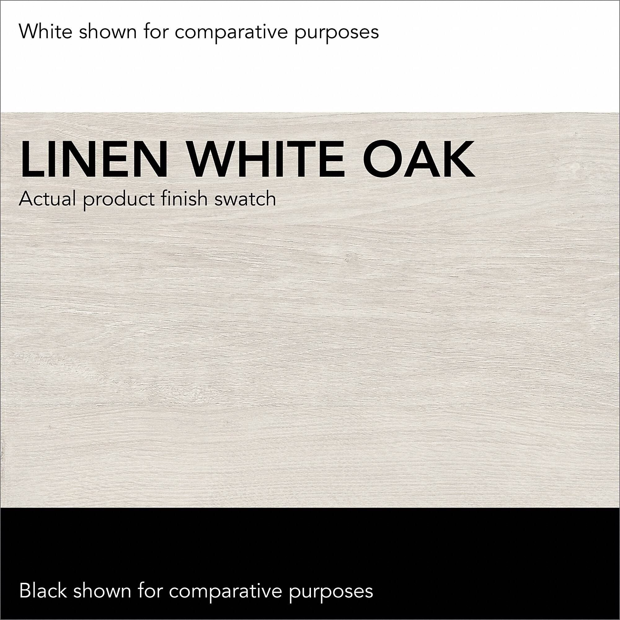 L Shaped Computer Desk Linen White Oak Y686047
