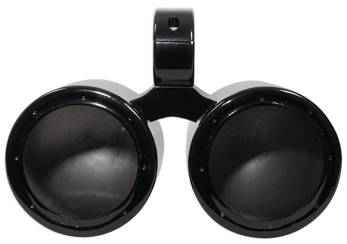 Dual 6.5" Black Aluminum Wakeboard Tower Speaker Pods with Cover S89366